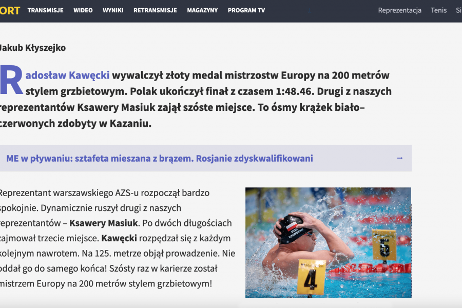 Radosław Kawęcki - tvpsport.pl